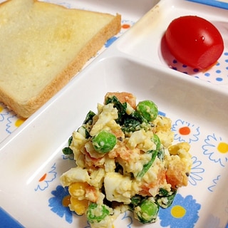 2歳娘の卵サラダ(*^_^*)朝食用